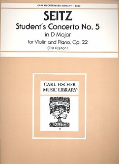Student's Concerto no.5 op.22 for violin and piano (first position)