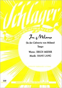 Cover In der Cafeteria von Milano: für Handharmonika solo oder Duo Meder, Erich, Text
