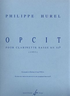 Cover Opcit pour clarinette basse seule