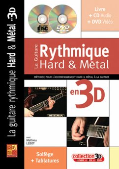 Cover Guitar Rythmique Hard Metal 3D Gitarre Buch + CD + CD-ROM
