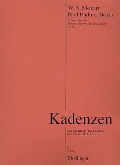 Cover Kadenzen zu Mozarts Konzert für Flöte und Harfe KV599 für Flöte und Harfe Spielpartitur