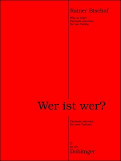 Cover Wer ist wer für 2 Violinen Partitur und Stimmen