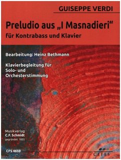 Cover Preludio aus 'I Masnadieri' für Kontrabass und Klavier Klavierbegleitung für Solo- und Orchesterstimmung