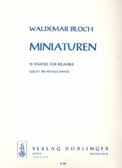Cover Miniaturen 12 Stücke leicht bis mittelschwer für Klavier