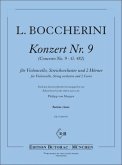 Konzert B-Dur Nr.9 G482 für Violoncello, Streichorchester und 2 Hörner Partitur