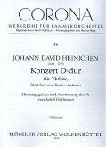 Konzert D-Dur für Violine, Streicher und Bc Streicherstimmen