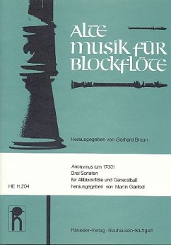Cover 3 Sonaten für Altblockflöte und Bc