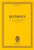 Konzert C-Dur Nr.1 op.15 für Klavier und Orchester Studienpartitur (mit allen Kadenzen des Komponisten)