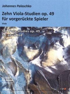 Cover 10 Studien für vorgerückte Spieler op.49 für Viola