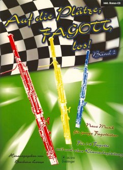 Cover Auf die Plätze Fagott los Band 2 (+CD) Neue Musik für junge Fagottisten für 1-4 Fagotte mit/ohne Klavier
