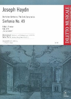 Sinfonie f-Moll Nr.49 Hob.I:49 für Orchester, Stimmenset (Harmonie und 4-3-2-2-1)