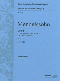 Cover Oktett op.20 für 4 Violinen, 2 Violen und 2 Violoncelli Studienpartitur