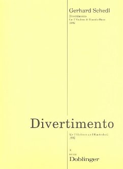 DIVERTIMENTO FUER 2 VIOLINEN UND KONTRABASS, PARTITUR UND STIMMEN (1992)