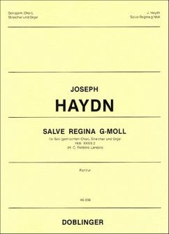 Salve regina g-Moll Hob.XXIIIb2 für Soloquatrtett, gem Chor, konzertante Orgel und Streicher Partitur