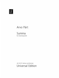 Cover Summa für 4 Gitarren Partitur und Stimmen