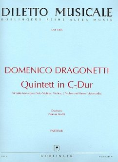 Quintett C-Dur für Kontrabass (Violine), Violine, 2 Violen und Bass (Violoncello) Stimmensatz