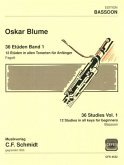 Blume, Oskar 36 Etüden - Band 1 Fagott Stimmen