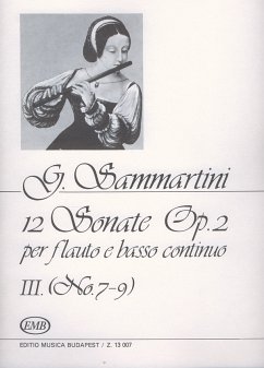 Cover Giuseppe Sammartini 12 Sonata, Op. 2 Iii Op. 2 Flöte und Klavier