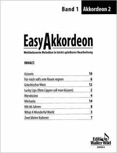 Cover Easy Akkordeon Band 1 Akkordeon 2 Weltbekannte Melodien
