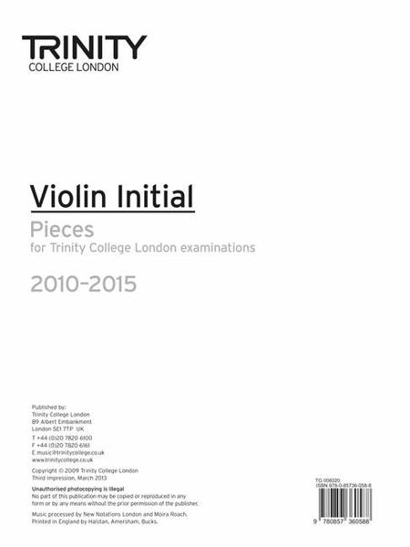 Violin 2010-2015. Initial (part) Violin 2010-2015. Initial (part)