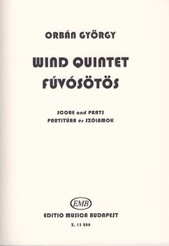 Cover Quintet for flute, oboe, clarinet, horn and bassoon score and parts
