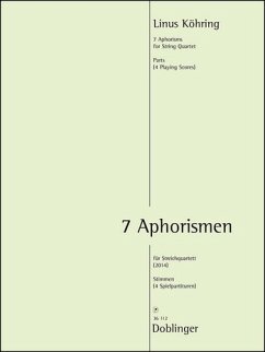 Cover 7 Aphorismen für 2 Violinen, Viola und Violoncello 4 Spielpartituren