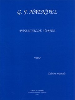 Cover HAENDEL Georg Friedrich Passacaille variée piano Partition