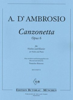 Canzonetta op.6 für Violine und Klavier