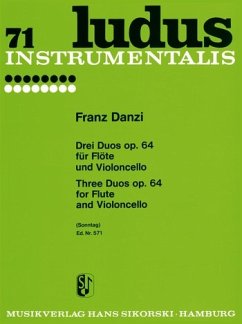 Cover 3 Duos op.64 für Flöte und Violoncello 2 Spielpartituren