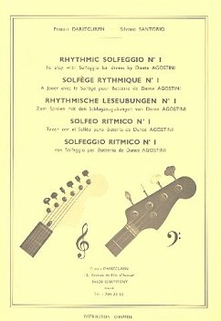 Cover Solfčge rythmique vol.1: a jouer avec le solfčge pour batterie de Dante Agostini (Violin- und Baßschlüssel)