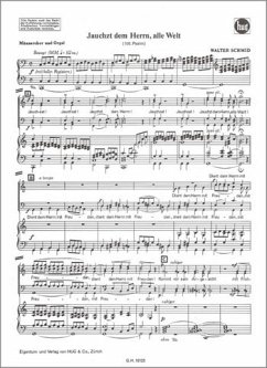 Cover Jauchzet dem Herrn alle Welt für Männerchor und Orgel Partitur