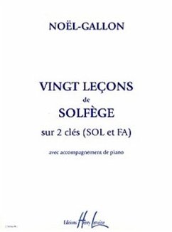 Cover 20 Lecons de solfčge sur 2 clés (SOL et FA) pour voix et piano