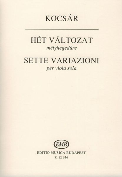 Kocsár Miklós Seven Variations Viola Kocsár Miklós Seven Variations Viola