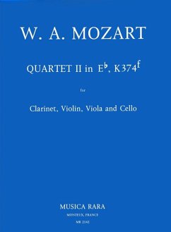 Cover Quartett Es-Dur Nr.2 KV374f für Klarinette und Streichtrio