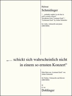 Cover Schickt sich wahrscheinlich nicht in einem so ernsten Konzert für Violine, Violoncello und Klavier Stimmen