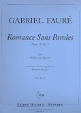 Romance sans paroles op.17,1 für Violine und Klavier