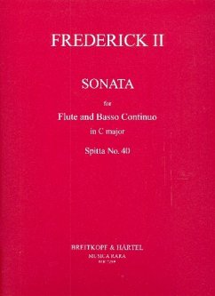 Cover Sonate C-Dur Spitta40 für Flöte und Bc Partitur und Stimmen (Bc ausgesetzt)