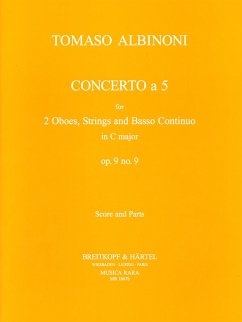 Concerto ŕ 5 op.9,9 für 2 Oboen, Streicher und Bc Partitur und Stimmen