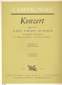Cover Konzert D-Dur op.3,2 für Flöte und Orchester Partitur