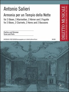 Armonia per un Tempio della Notte für 2 Oboen, 2 Klarinetten, 2 Hörner und 2 Fagotte, Partitur und Stimmen