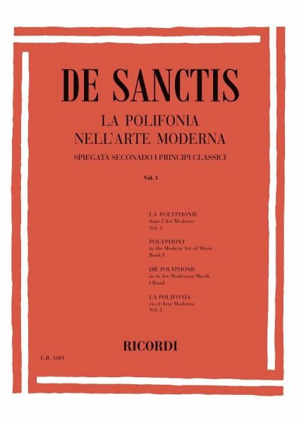 C. De Sanctis La Polifonia Nell'Arte Moderna Opera Theory
