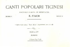 Canti populari ticinesi Band 1 Liederbuch Melodie/Texte Canti populari ticinesi Band 1 Liederbuch Melodie/Texte