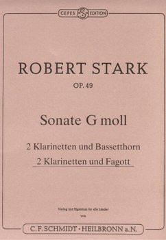 Cover Sonate g-Moll op.49 für 2 Klarinetten und Fagott Partitur und Stimmen