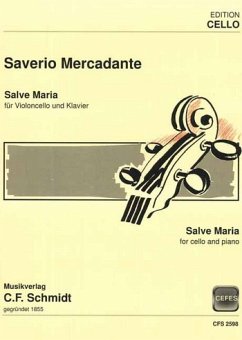 Cover Saverio Mercadante Salve Maria Violoncello und Klavier Stimmen