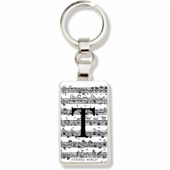 Keyring Letter T white