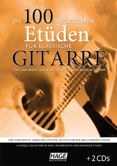 Cover Die 100 wichtigsten Etüden (+2 CD's) für klassische Gitarre