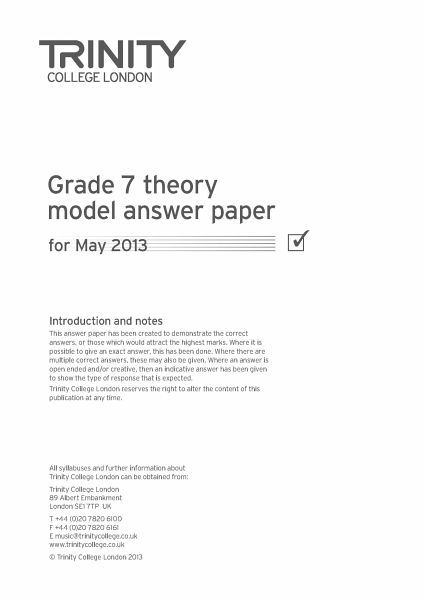 Theory Model Answers 2013 - Grade 7