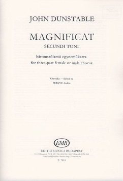 Cover John Dunstable Magnificat Secundi Toni Für Dreistimmige Frauen- Upper Voices or Mixed Voices