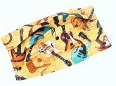 Gesichtsmaske mit Musik Design 29 - Gitarre und E-Gitarre gelb 18,5 x 9,5 cm Gesichtsmaske mit Musik Design 29 - Gitarre und E-Gitarre gelb 18,5 x 9,5 cm