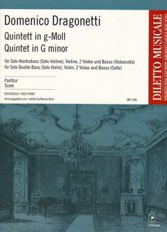 Quintett g-Moll für Kontrabass (Violine), Streicher und Bc (Violoncello) Partitur